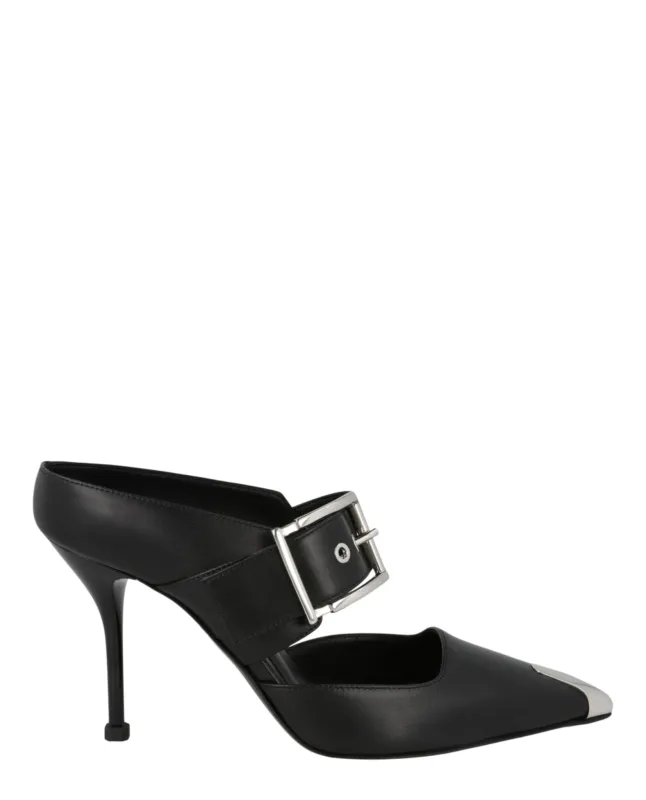 Alexander McQueen Buckle Leather Mules made by Alexander McQueen