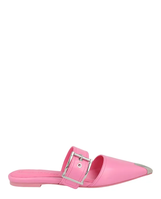 Alexander McQueen Buckle Leather Mules made by Alexander McQueen