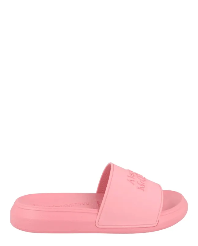 Alexander McQueen Embossed Logo Slides made by Alexander McQueen