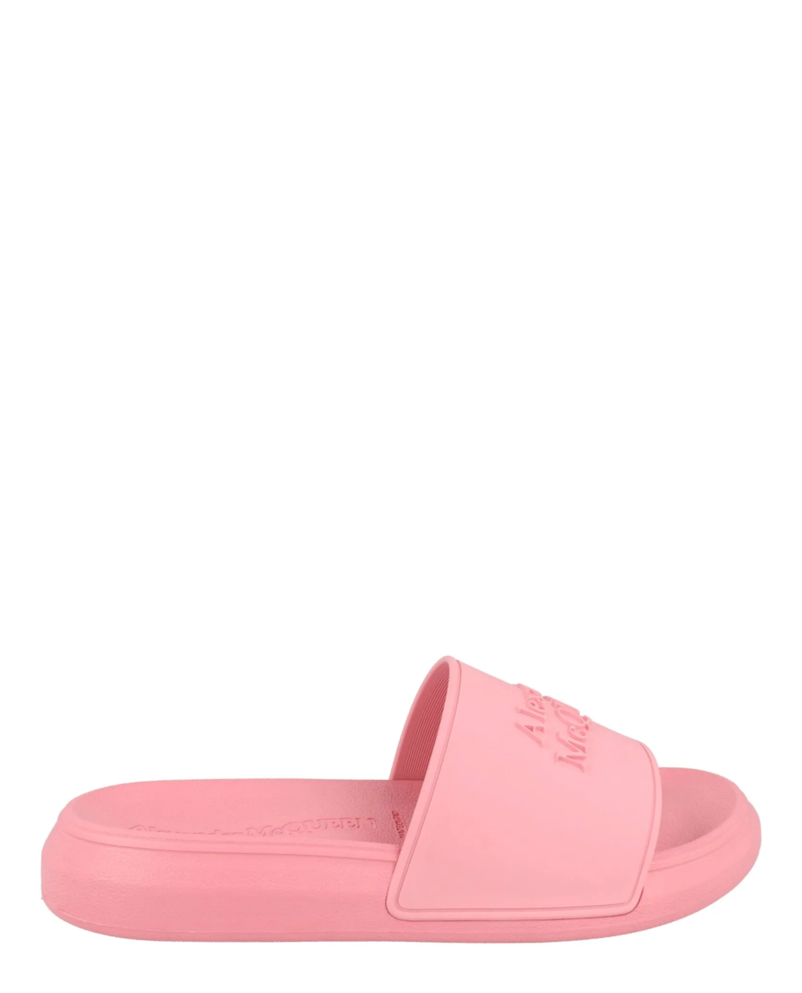 Alexander McQueen Embossed Logo Slides sold by Zulily