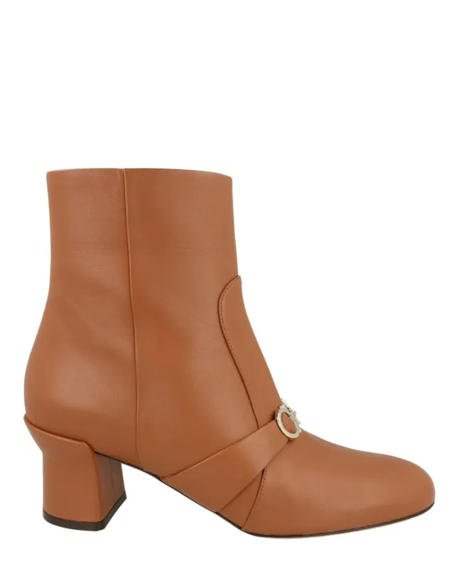 Ferragamo Orietta Leather Ankle Boots made by Salvatore Ferragamo