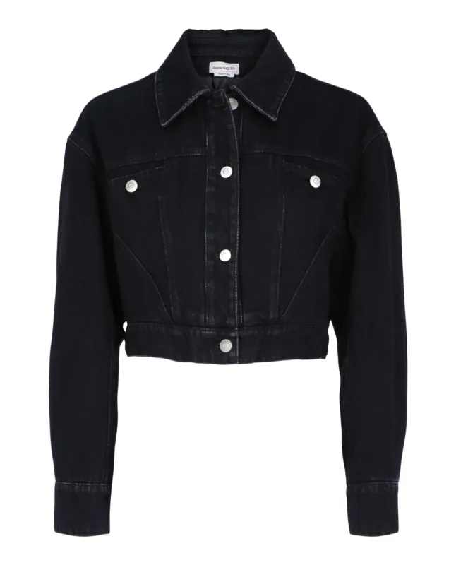 Alexander McQueen Cropped Denim Jacket made by Alexander McQueen