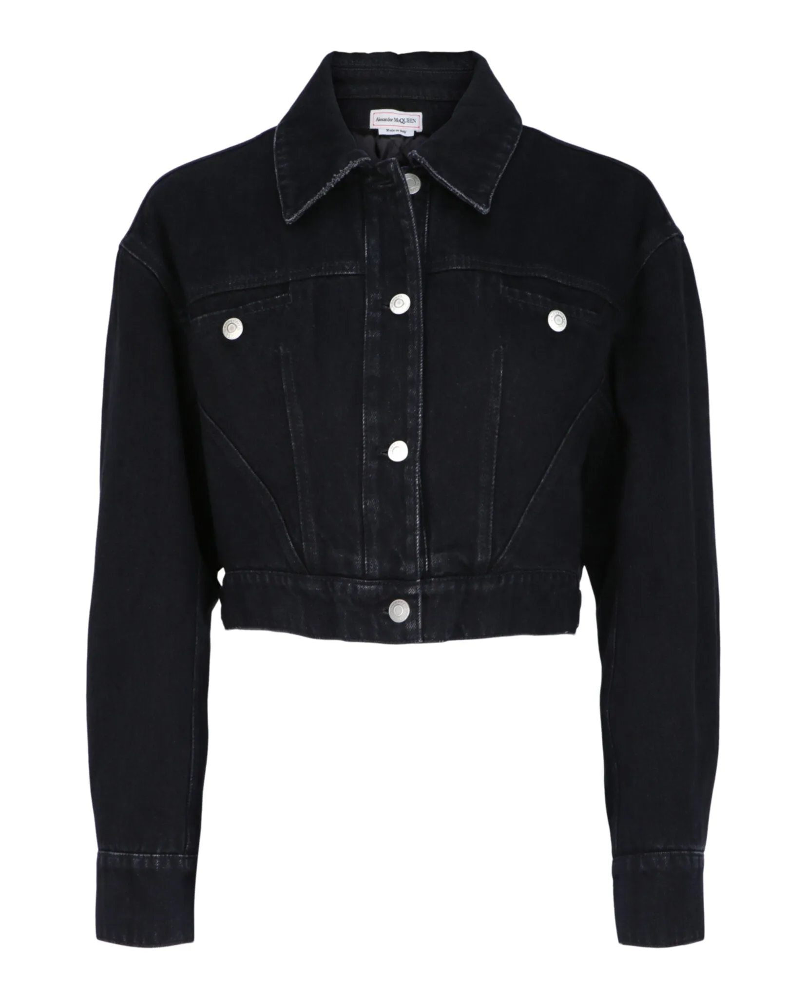 Alexander McQueen Cropped Denim Jacket sold by Zulily