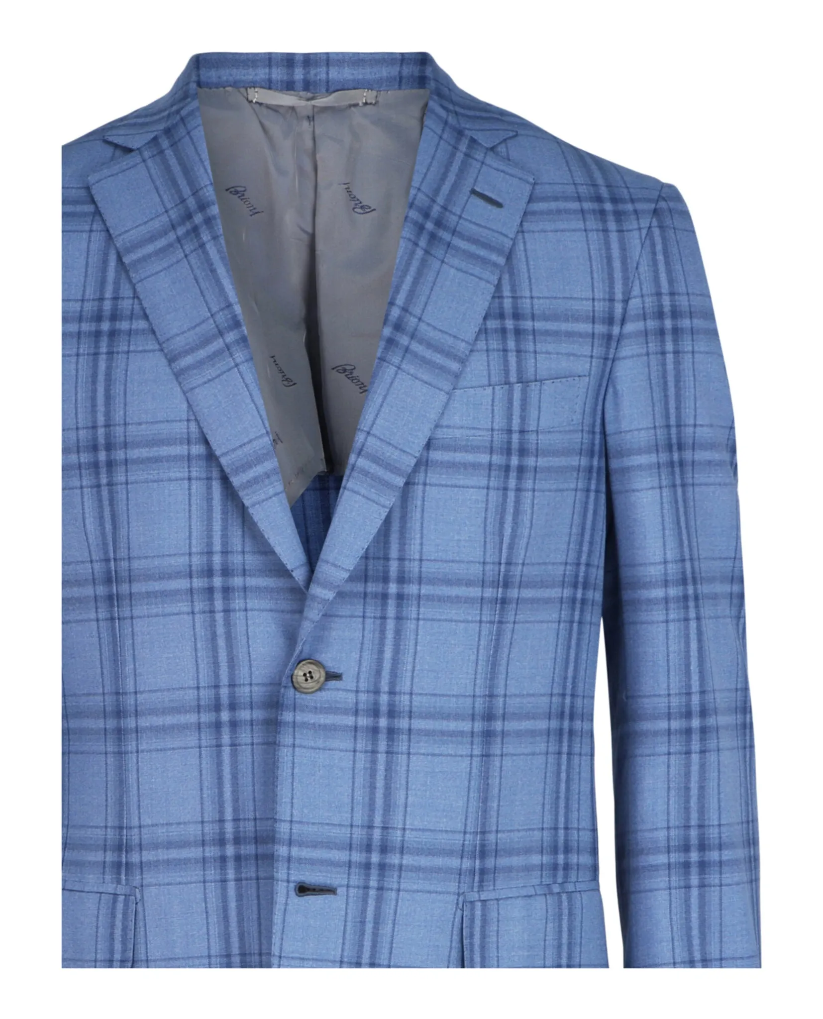 Brioni Wool Plaid Single-Breasted Blazer sold by Zulily product image thumbnail 3