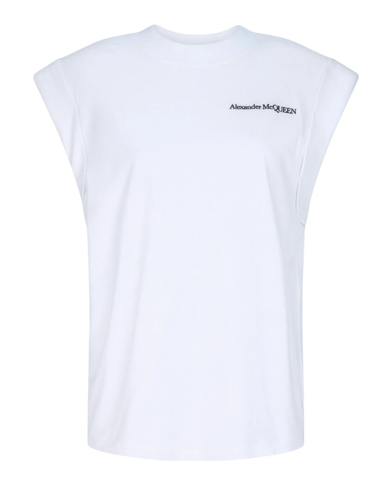 Alexander McQueen Logo Embroidered Cotton T-Shirt sold by Zulily