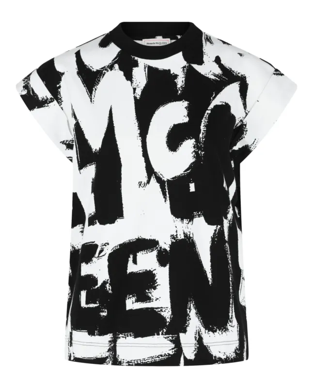 Alexander McQueen Graffiti Print T-Shirt made by Alexander McQueen