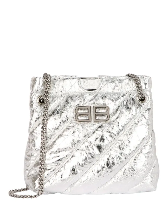 Balenciaga Xs Metallized Quilted Crush Tote Bag made by Balenciaga