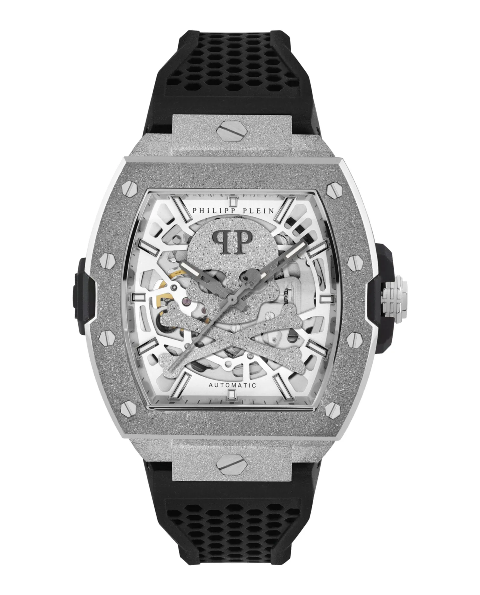 Philipp Plein the $Keleton Frosted Automatic Watch sold by Zulily