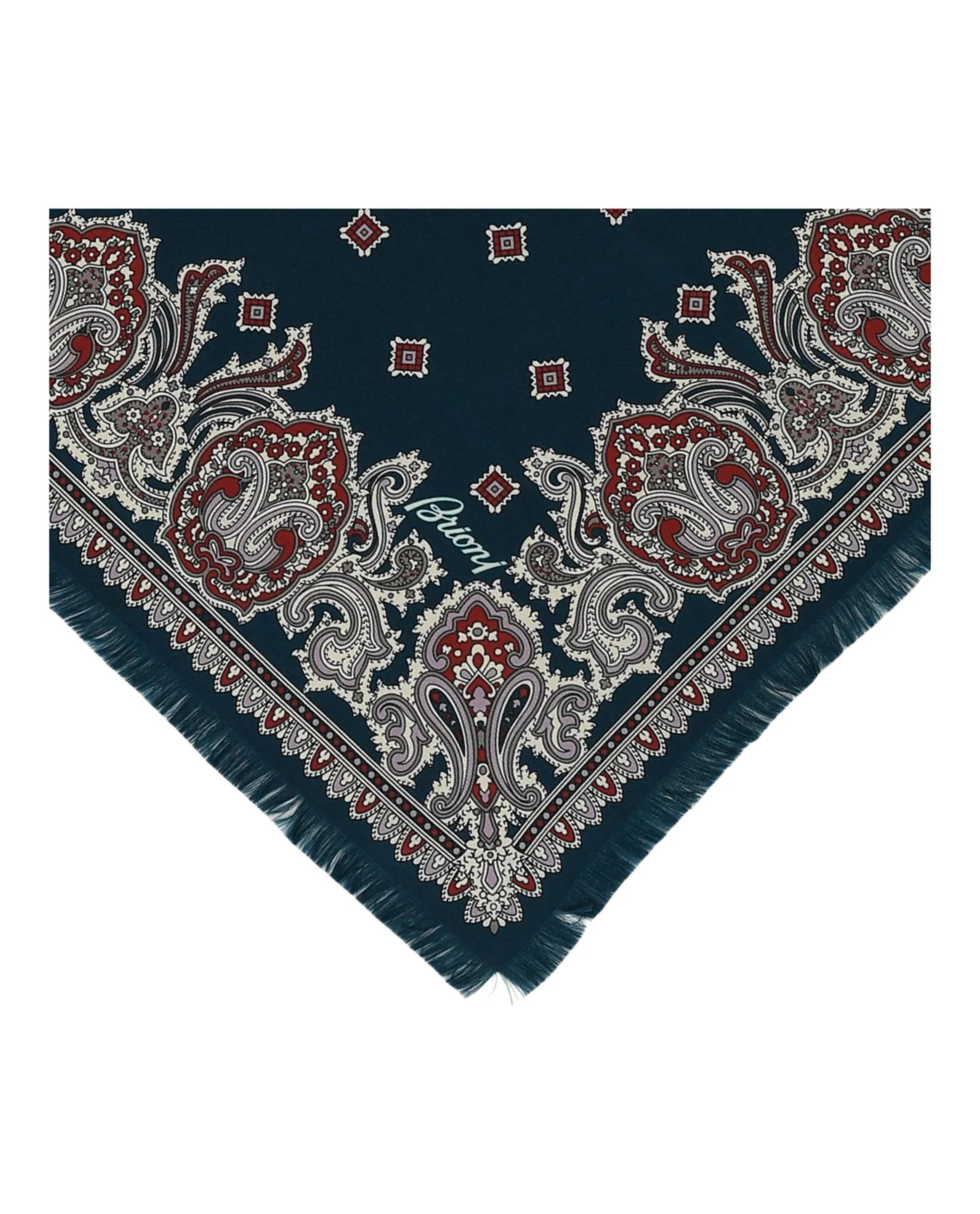 Brioni Paisley Print Silk Pocket Square sold by Zulily product image thumbnail 2