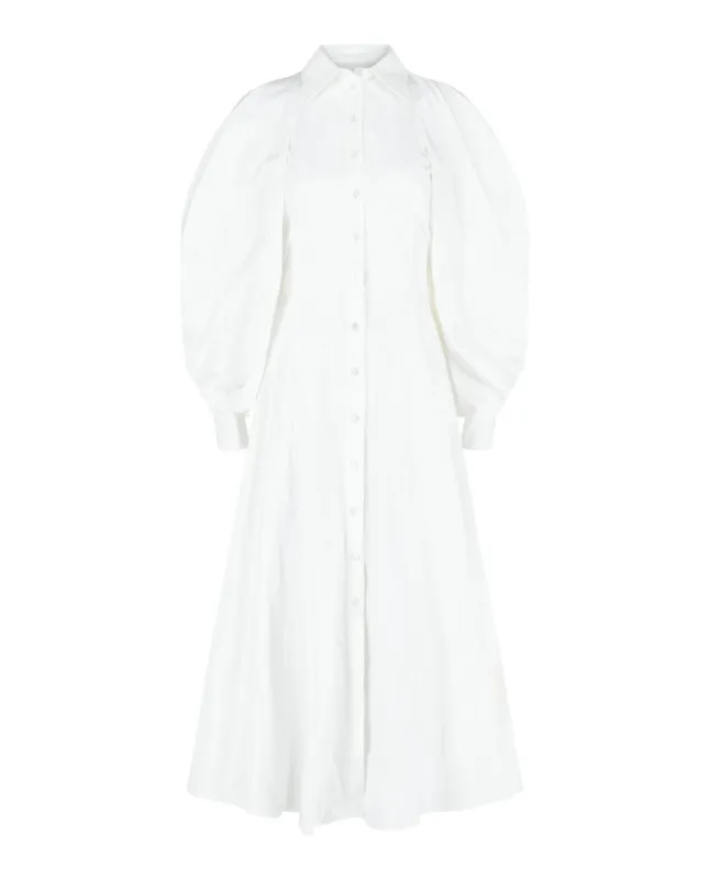 Alexander McQueen Cold-Shoulder Cotton Midi Dress made by Alexander McQueen