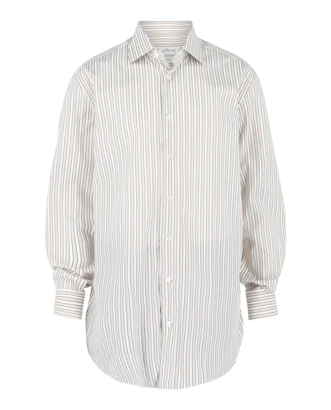 Brioni Striped Button-Up Shirt made by Brioni
