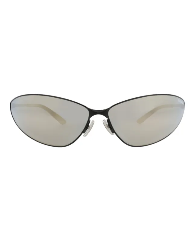 Balenciaga Shield-Frame Metal Sunglasses made by Balenciaga