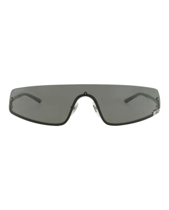 Gucci Shield-Frame Metal Sunglasses made by Gucci