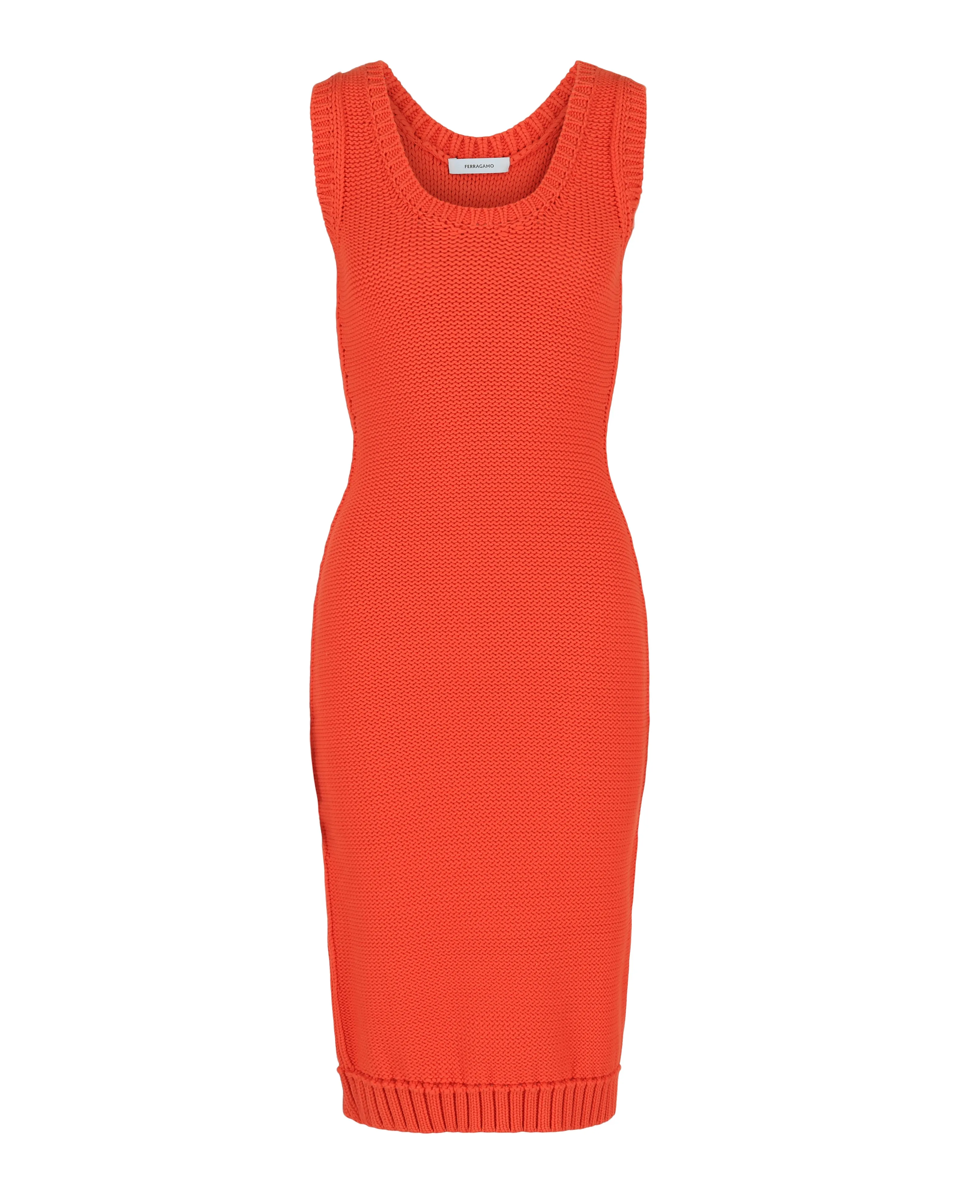 Ferragamo Sleeveless Midi Ribbed Dress sold by Zulily