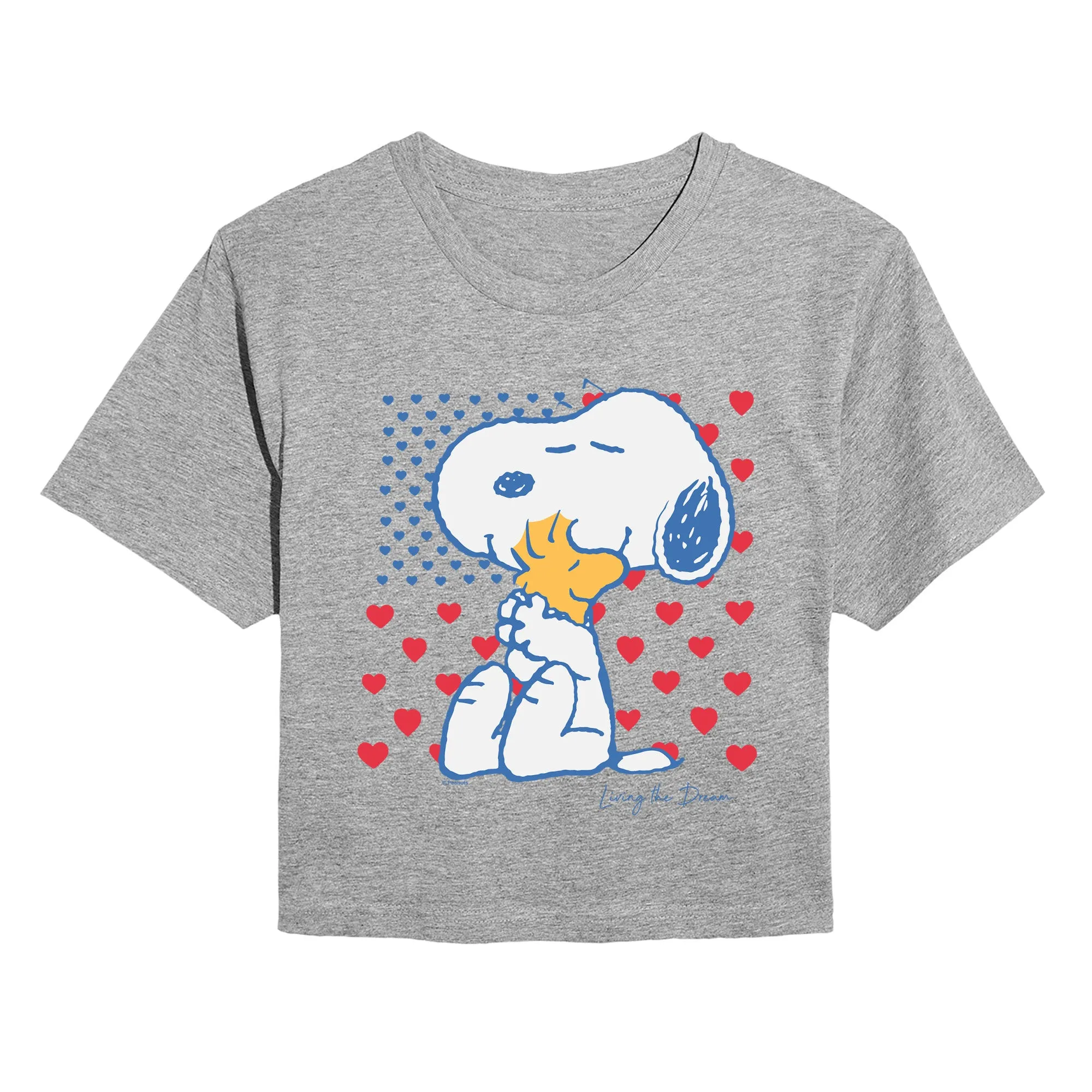 Peanuts - Snoopy Americana Heart Flag - Juniors Cropped Graphic T-Shirt sold by Zulily product image thumbnail 2