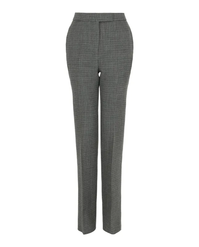 Ferragamo Wool Houndstooth Trousers made by Salvatore Ferragamo