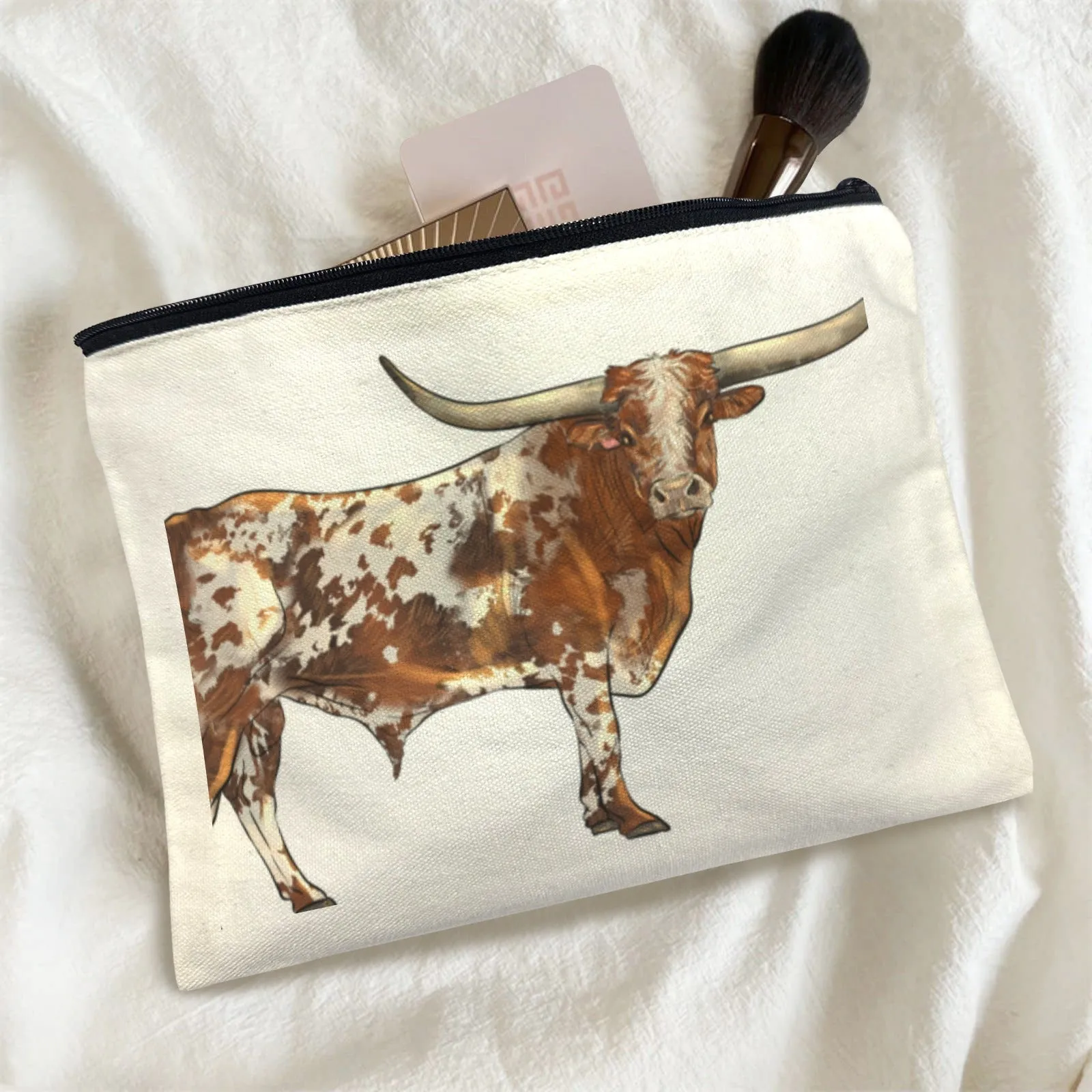 Longhorn Cosmetic Bag Pack of 5 Made in America sold by Zulily