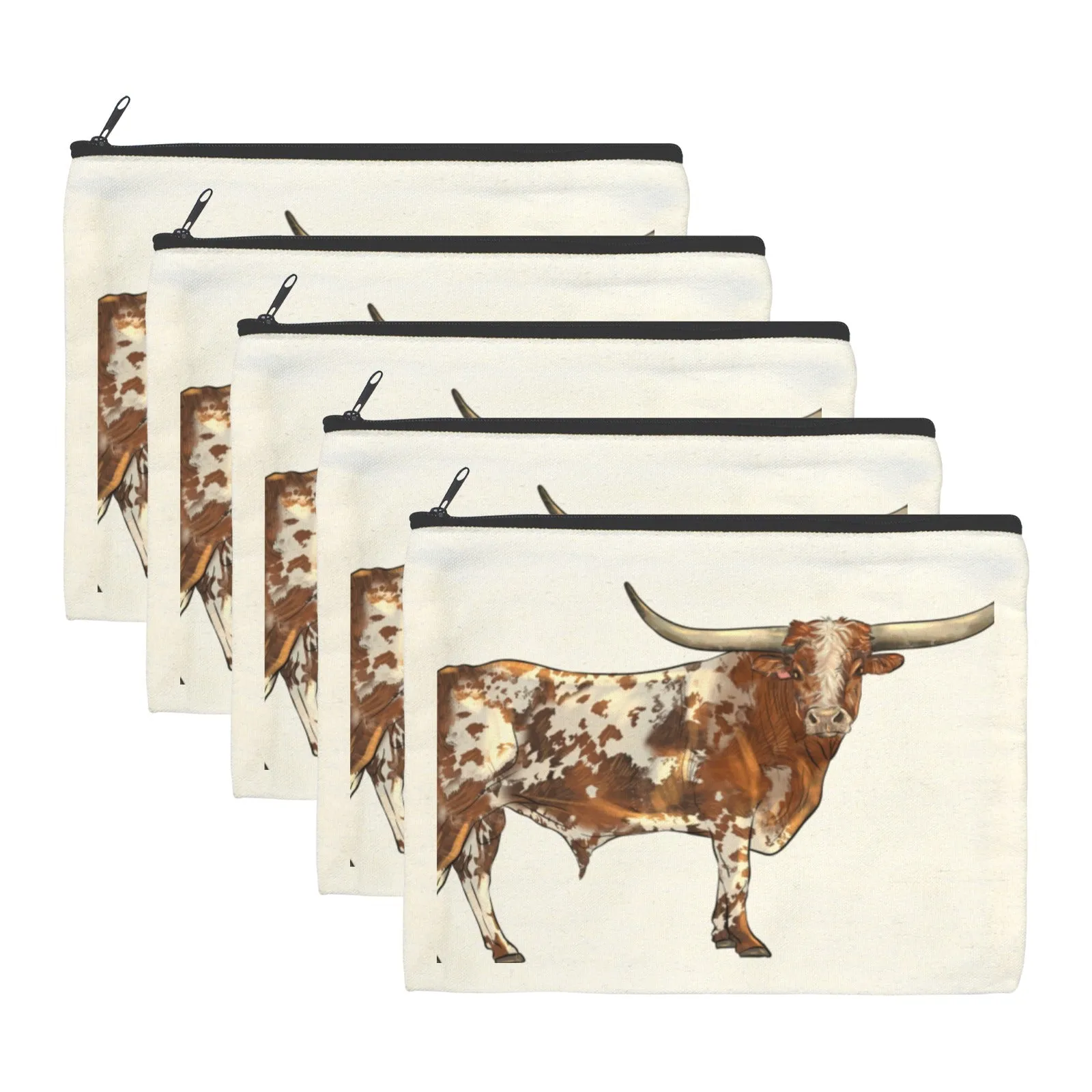 Longhorn Cosmetic Bag Pack of 5 Made in America sold by Zulily product image thumbnail 2