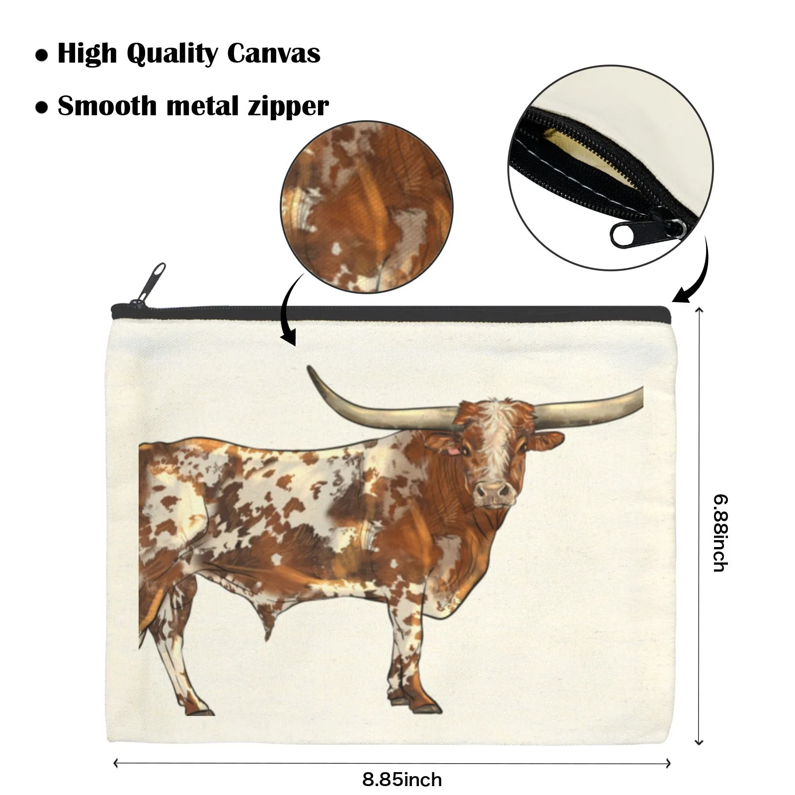 Longhorn Cosmetic Bag Pack of 5 Made in America sold by Zulily product image thumbnail 3