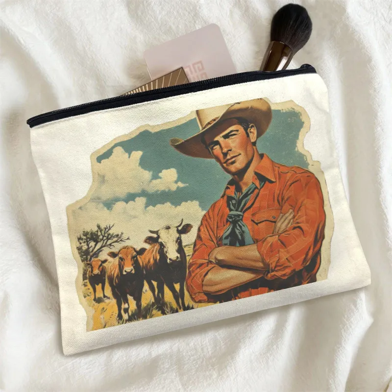 Cowboy Cattle Rancher pack of 5 Cosmetic Bags Made in America made by Zulily