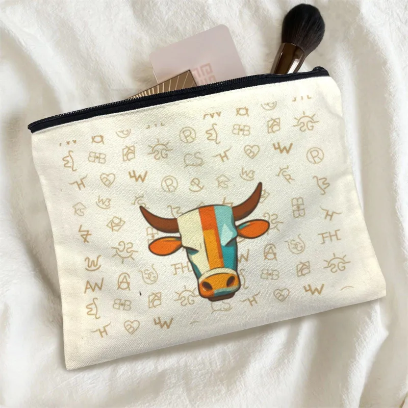 Baha Ranch Brands with Steer pack of 5 bags Cosmetic Bag Made in America made by Zulily