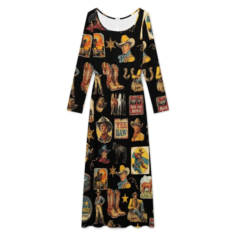 Baha Ranch Vintage Cowboy Collage Western Jumpsuit made by Zulily