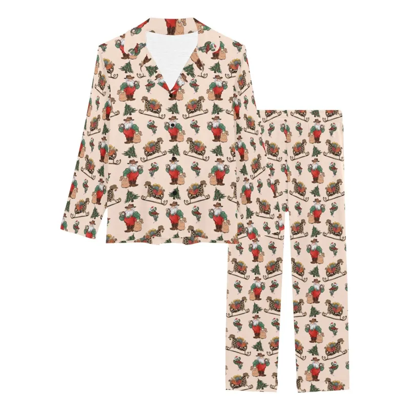 Baha Ranch Santa's Sleigh Women's Western Pajamas made by Zulily