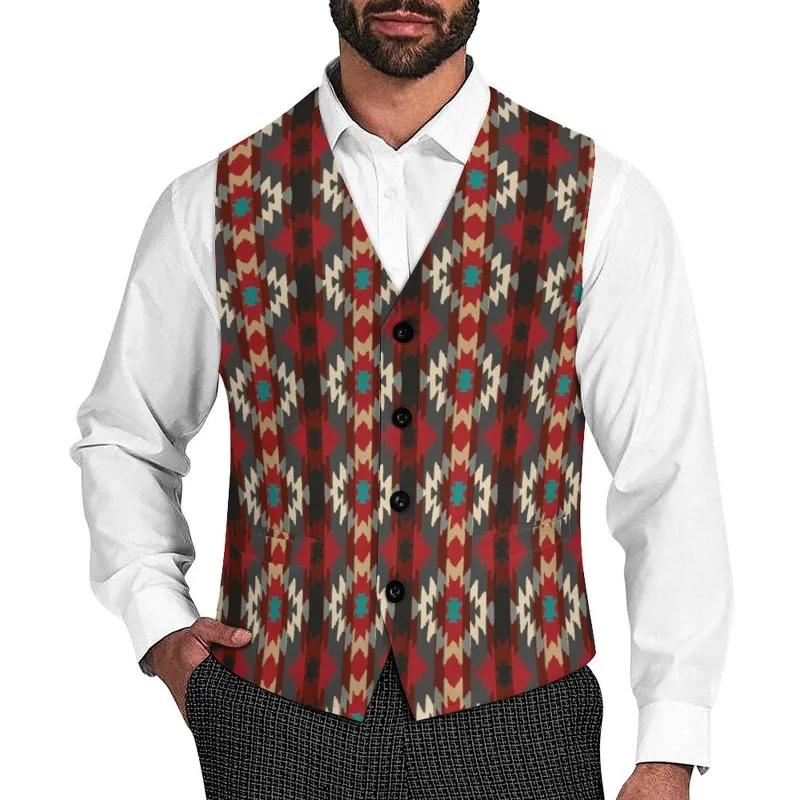 Southwestern Aztec Men's Western Vest made by Zulily