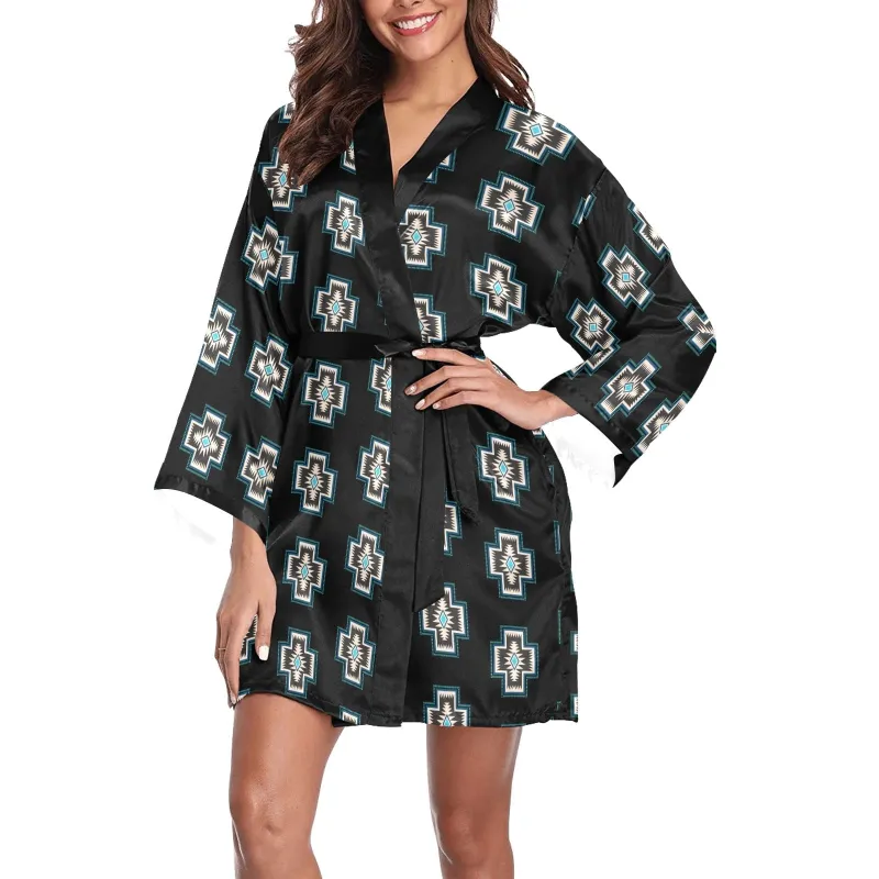 Southwestern Cross Women's Lounge Kimono Robe made by Zulily