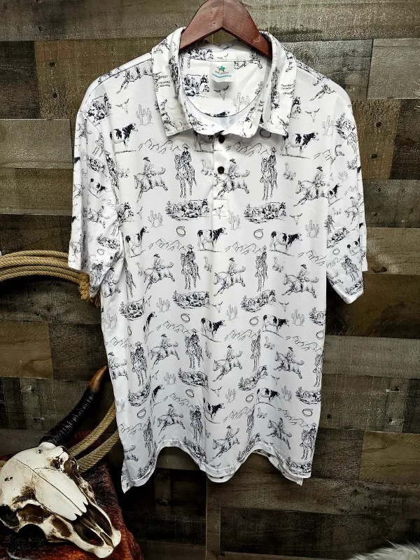 Ranch Life Men's Western Polo Shirt made by Zulily