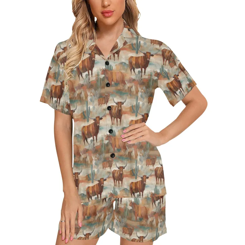 Cattle Country Women's Western Pajama Set made by Zulily