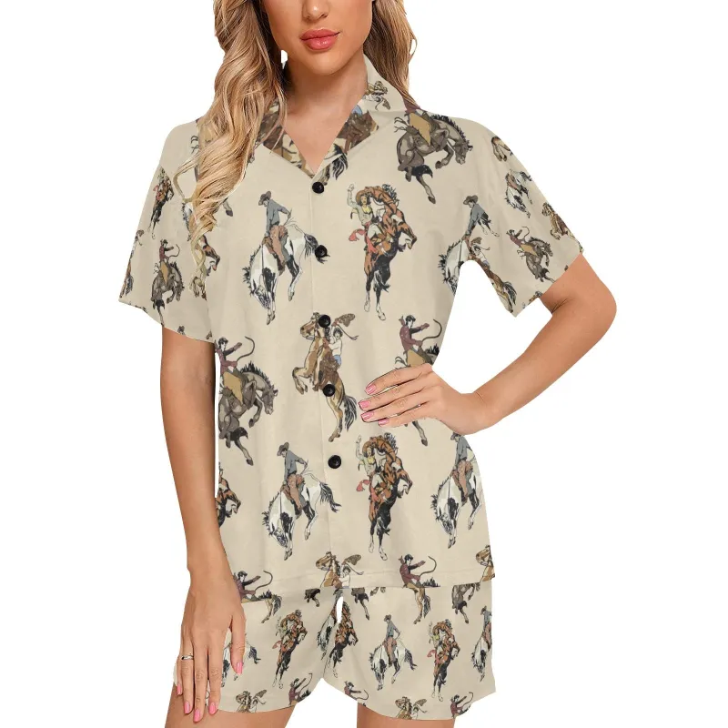 Vintage Cowgirl Women's Western Pajama Set made by Zulily