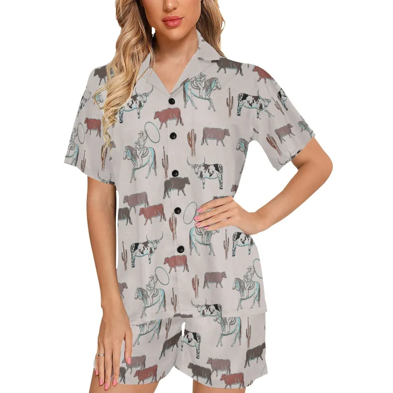 Cattle Drive Women's Western Pajama Set made by Zulily