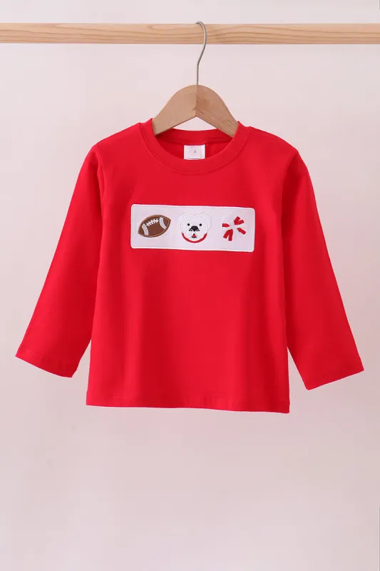 Premium Red Georgia bulldog embroidery top made by Zulily