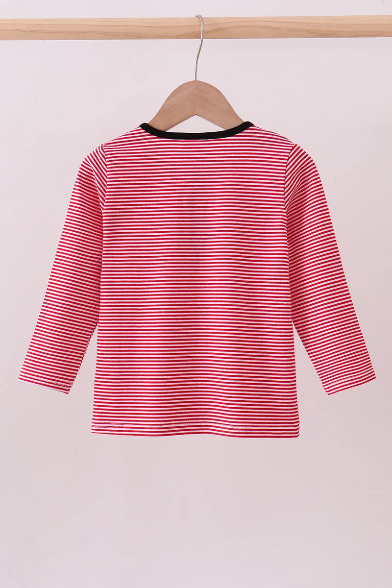 Premium Red Georgia bulldog embroidery stripe top sold by Zulily product image thumbnail 5