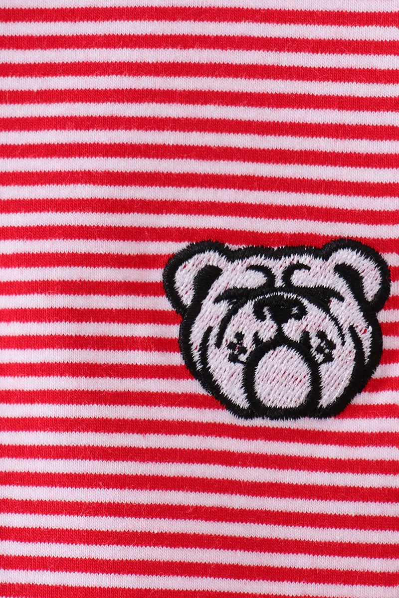 Premium Red Georgia bulldog embroidery stripe top sold by Zulily product image thumbnail 3