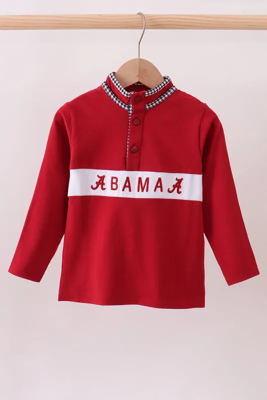 Premium Maroon Alabama embroidery top made by Zulily