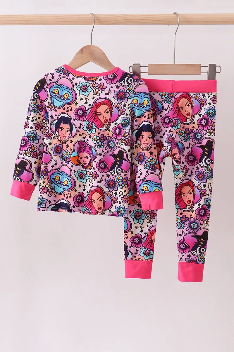 Purple character bamboo pajama pants set sold by Zulily product image thumbnail 5