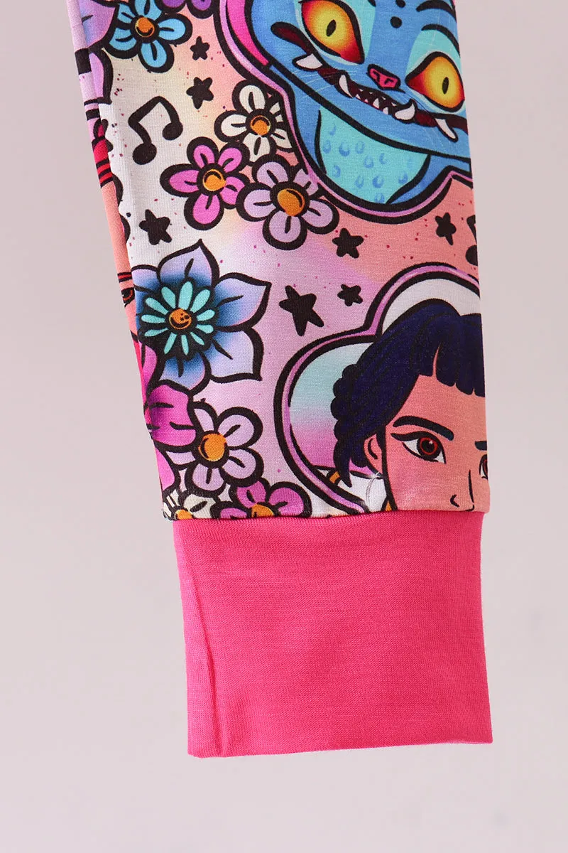 Purple character bamboo pajama pants set sold by Zulily product image thumbnail 3