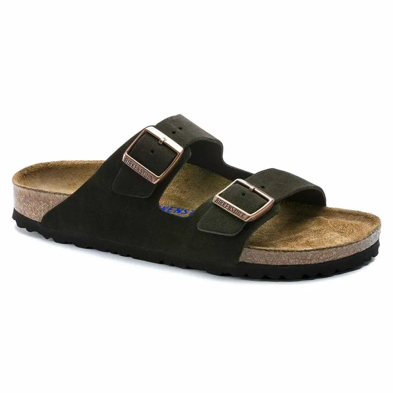 Birkenstock Arizona Soft Footbed Suede Leather Sandals Mocha 45 Regular/Wide made by Birkenstock