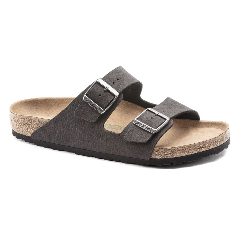 Birkenstock Arizona Vegan Microfiber Desert Dust Black Sandals made by Birkenstock