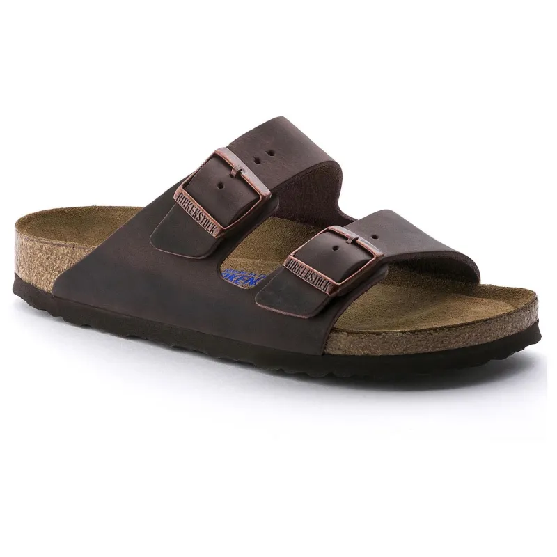Birkenstock Arizona Soft Footbed Oiled Nubuck Leather Habana Sandals made by Birkenstock