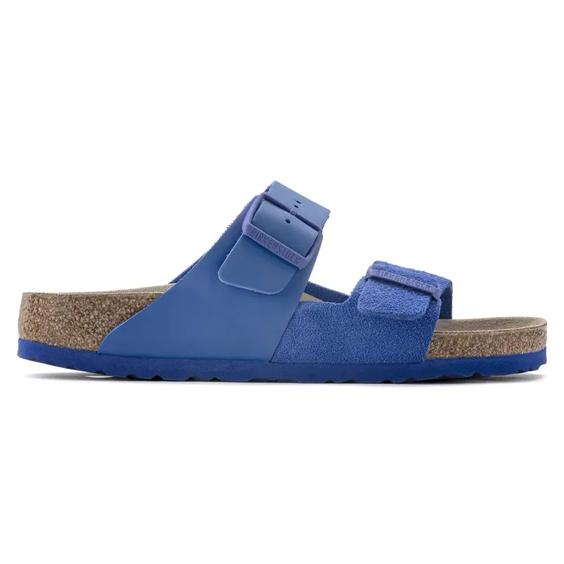 Birkenstock Arizona Split Natural Leather/Suede Ultra Blue Sandals made by Birkenstock