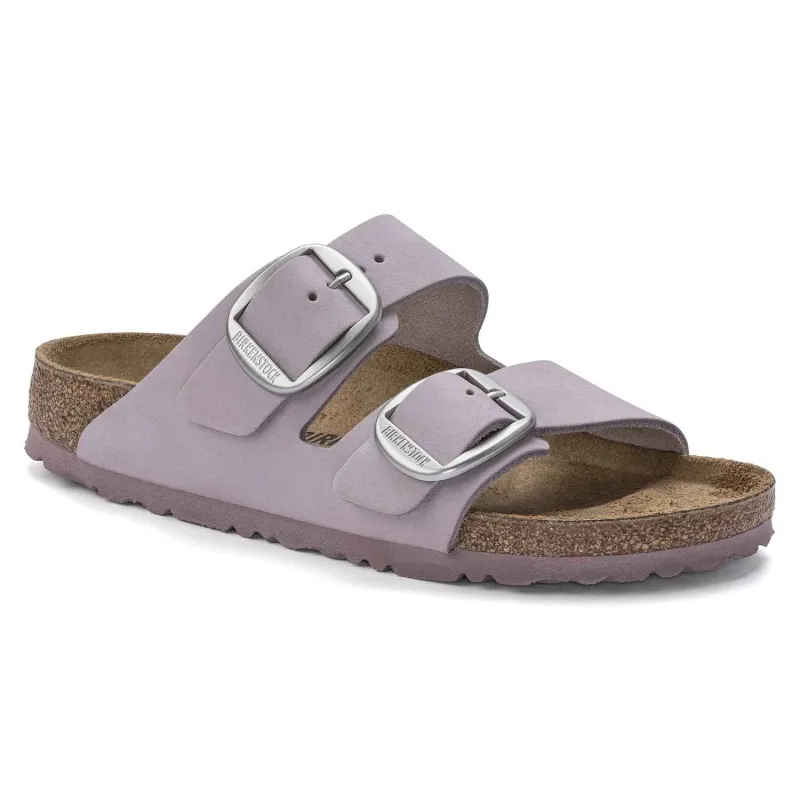 Birkenstock Arizona Big Buckle Natural Leather Nubuck Yomo Lilac made by Birkenstock