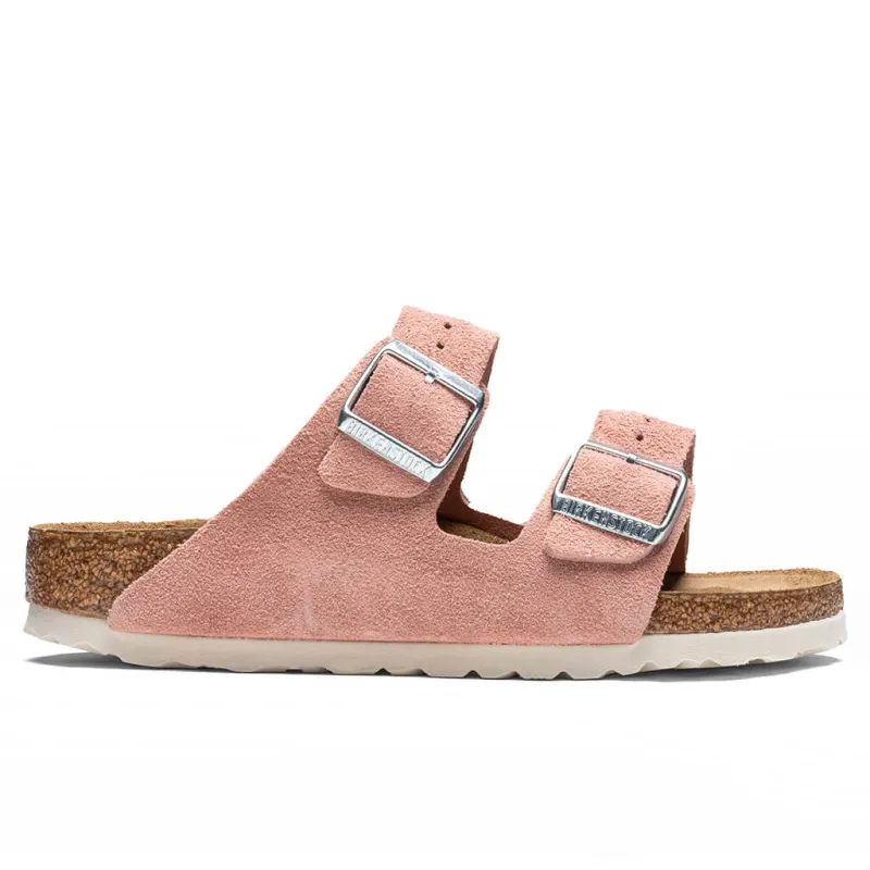 Birkenstock Arizona Soft Footbed Suede Leather Pink Clay Sandals made by Birkenstock