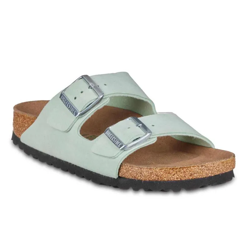 Birkenstock Arizona Vegan Synthetics Matcha Sandals made by Birkenstock