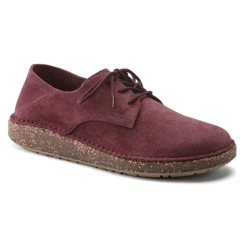 Birkenstock Gary Suede Leather Maroon Shoes made by Birkenstock
