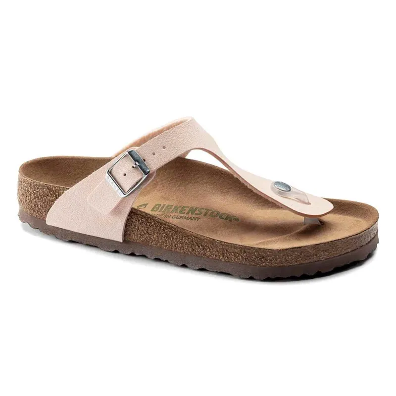 Birkenstock Gizeh Birko-Flor Vegan Brushed Light Rose Sandals made by Birkenstock