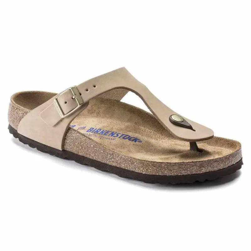 Birkenstock Gizeh Soft Footbed Nubuck Leather Sandals made by Birkenstock