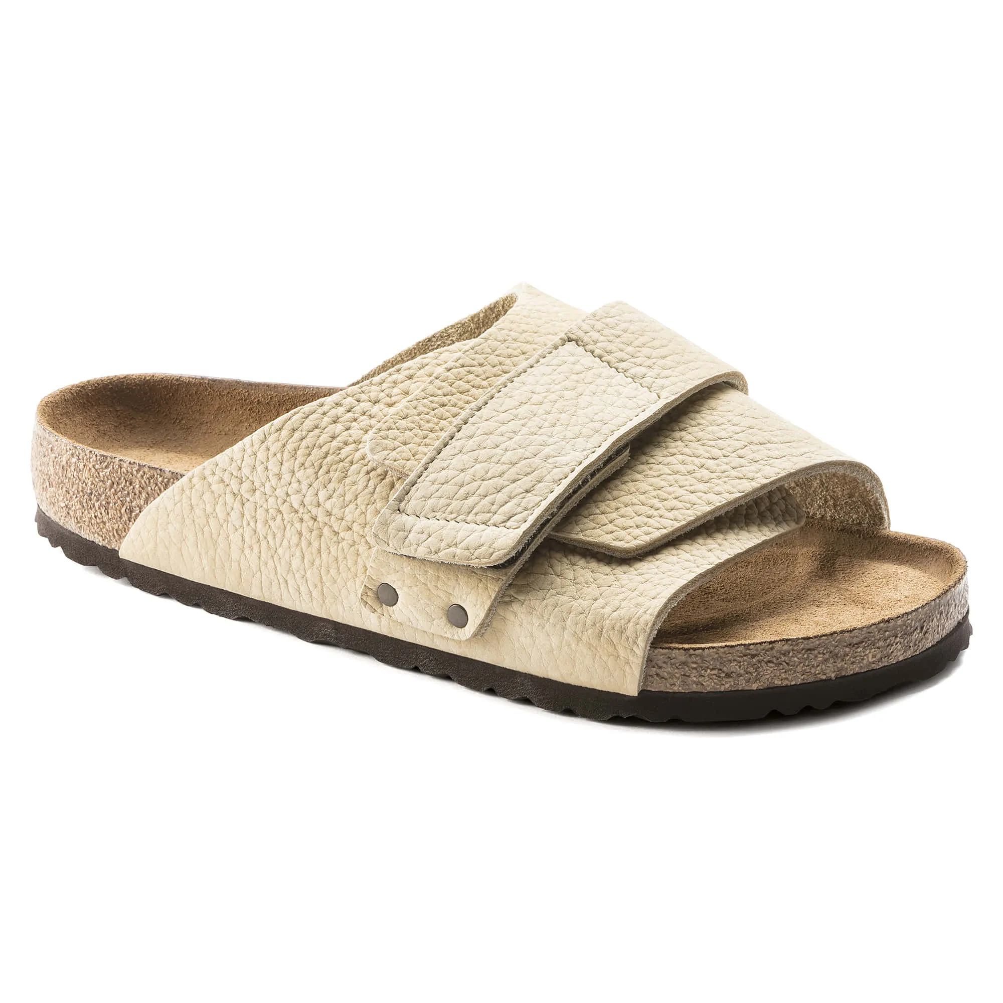 Birkenstock Kyoto Soft Footbed Nubuck Leather Desert Buck Almond Sandals sold by Zulily